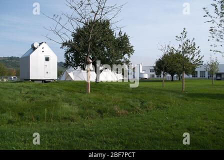 Diogene Retreat Cabin Hut House Vitra Campus, Charles-Eames-Strabe 2, 79576 weil am Rhein, Deutschland von Renzo Piano Building Workshop Stockfoto