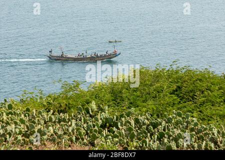 Dakar Küste, Strand und Vegetation. Dakar. Senegal. Westafrika. Stockfoto