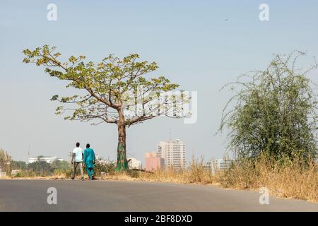 Dakar Küste, Strand und Vegetation. Dakar. Senegal. Westafrika. Stockfoto