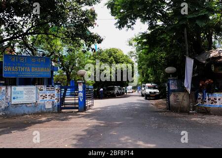 Indien. April 2020. Indien: Während der landesweiten Lockdown durch die Regierung wird das Hauptbüro des State Heath Department entvölkert. (Foto von Sudipta Pan/Pacific Press) Quelle: Pacific Press Agency/Alamy Live News Stockfoto