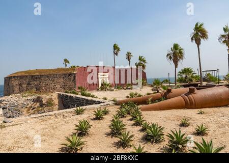 Sklaverei Festung auf Goree Insel, Dakar, Senegal. Westafrika. Stockfoto