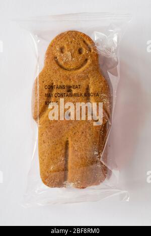 Snack Pack von Hill Biscuits Lebkuchen Männer isoliert auf weißem Hintergrund Stockfoto