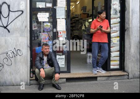 Mailand (Italien) Immigranten in der Padova Straße Stockfoto