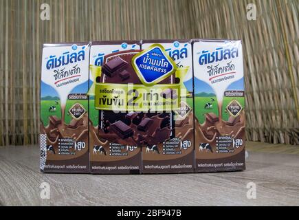 Chiangmai, Thailand - April 17 2020: DutchMilk Chocolate uht Milk. Produkt aus thailand. Stockfoto