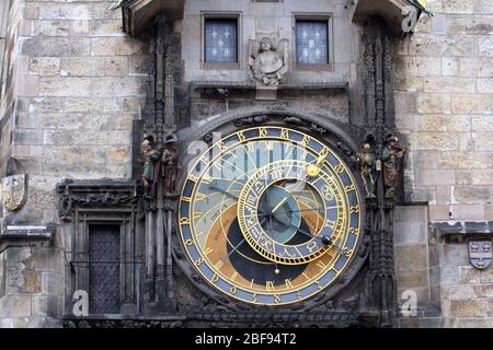 Prag, Tschechische Republik - 28. Juli 2013: Die Prager Astronomische Uhr Stockfoto