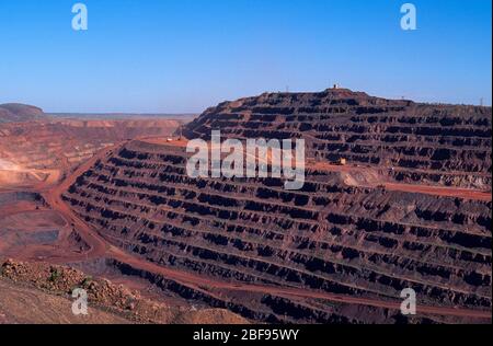 Newman Eisenerzbergbau, Westaustralien, Juli 1995 Stockfoto