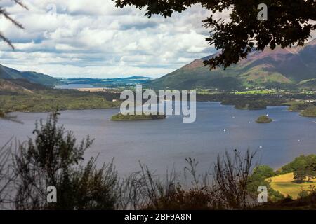 Derwentwater und Bassenthwaite See, von der Überraschung, in der Nähe von Keswick, Lake District, Cumbria, England, Großbritannien Stockfoto