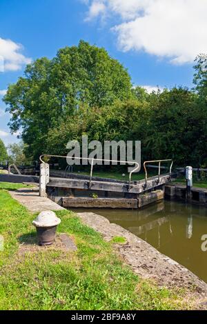 England, Buckinghamshire, Seabrook, Schloss Nummer 35 am Grand Union Canal (Tordetails) Stockfoto