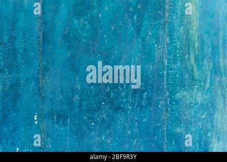 Abstrakte blaue Textur und Hintergrund für Design. Alte Wand in Marineblau und Hellblau gestrichen. Nahaufnahme von rauer blauer Textur und Hintergrund. Stockfoto