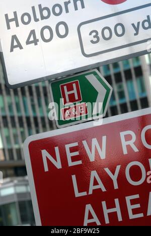 Universal Krankenhaus Schild vor University College Hospital, London Stockfoto