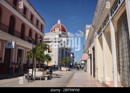 Kolonialarchitektur, Cienfuegos, Kuba Stockfoto