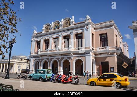 Kolonialarchitektur, Cienfuegos, Kuba Stockfoto