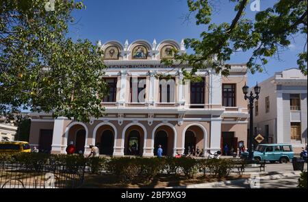 Kolonialarchitektur, Cienfuegos, Kuba Stockfoto