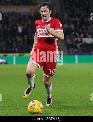 KINGSTON UPON HULL, GROSSBRITANNIEN. Stewart Downing von Middlesbrough während des Sky Bet Championship-Spiels zwischen Hull City und Middlesbrough im KC Stadium, Kingston upon Hull am Dienstag, den 31. Oktober 2017. (Quelle: Mark Fletcher, Mi News) Stockfoto