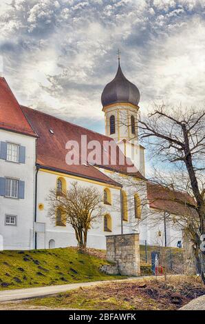 Wallfahrtskirche am Hohenpeissenberg, Deutschland Stockfoto