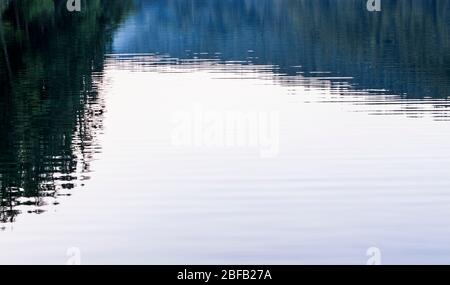 Reflections in Mountain Lake, Moran State Park, Orcas Island, Washington, USA. Stockfoto