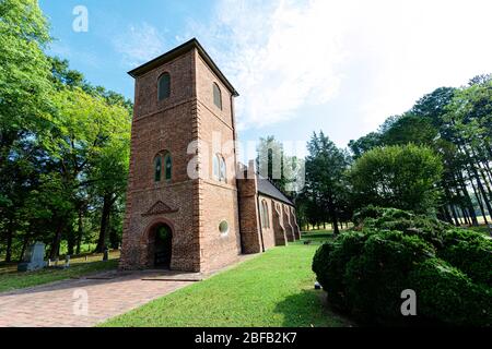 Historische St. Luke's Church in Smithfield, Virginia. Stockfoto