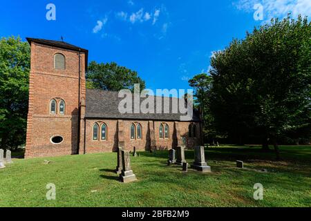 Historische St. Luke's Church in Smithfield, Virginia. Stockfoto