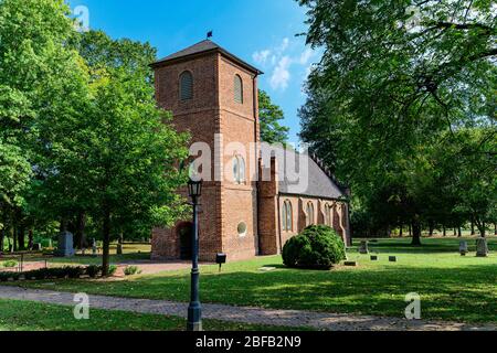 Historische St. Luke's Church in Smithfield, Virginia. Stockfoto