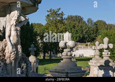 Amor-Brunnen in Villa Doria Pamphili öffentlichen Park in Rom, Italien Stockfoto