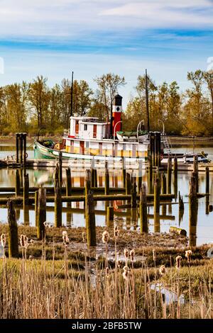 Das Dampfschiff SS Master dockte in der Nähe von Steveston British Columbia Kanada an Stockfoto