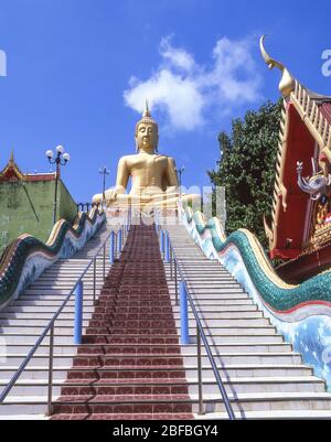 Der große Buddha, Phra Yai Tempel, Bo Phut, Koh Samui, Surat Thani Provinz, Königreich Thailand Stockfoto