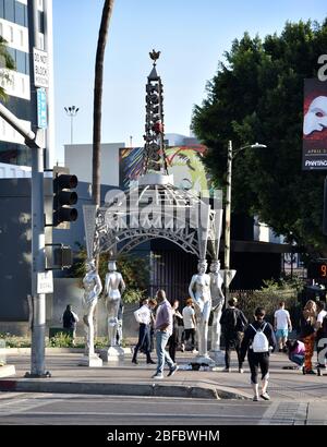 LOS ANGELES, CA/USA - 13. JANUAR 2019: The Four Ladies of Hollywood Gazebo Catherine Hardwicke als Hommage an die multiethnischen Frauen Hollywoods. Stockfoto