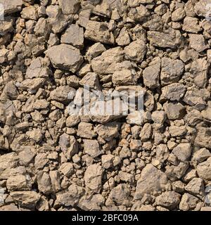 Nahtlose Textur - trockene fragmentierte Sandstein oder Ton Boden Stockfoto