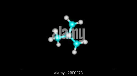 Isobutan oder Methylpropan ist eine chemische Verbindung mit der Summenformel C4H10 Stockfoto