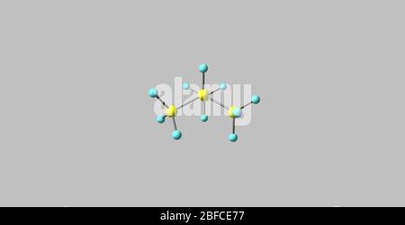 Isobutan oder Methylpropan ist eine chemische Verbindung mit der Summenformel C4H10 Stockfoto