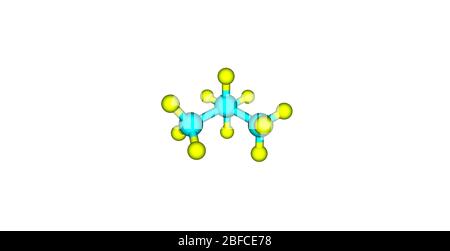 Isobutan oder Methylpropan ist eine chemische Verbindung mit der Summenformel C4H10 Stockfoto