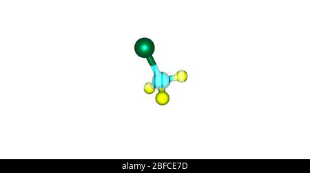 Chlormethan oder Methylchlorid ist eine chemische Verbindung der Gruppe von organischen Verbindungen, die als Haloalkane bezeichnet werden Stockfoto