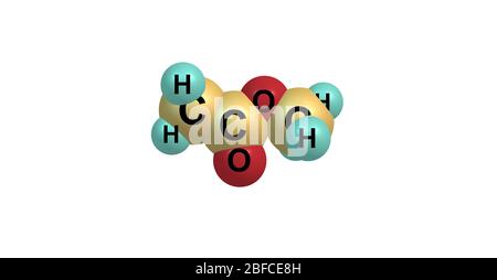 Methylacetat oder Essigsäure Methylester oder Methylethanat ist ein Carboxylat-Ester Stockfoto