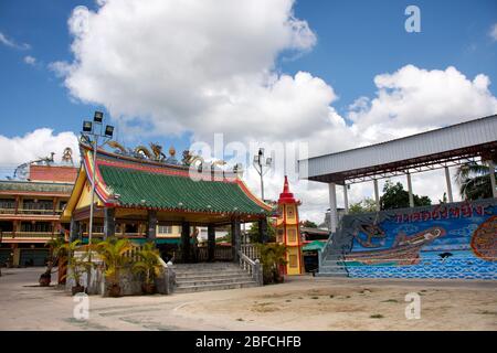 PATTANI, THAILAND - August 16 : Landschaft von Leng Chu Kiang oder Chao Mae Lim Ko Niao Chinesischer Schrein für thailänder Reise Besuch und Respekt beten Stockfoto