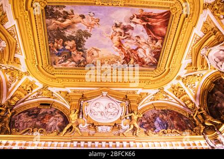 Decke des Venuszimmers im Palazzo Pitti in Florenz, Italien Stockfoto
