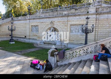 Brunnen des Pincio Treppe im Montagnola Park in Bologna, Hauptstadt und größte Stadt der Emilia Romagna Region in Norditalien Stockfoto