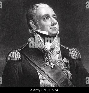 EDWARD PELLEW, 1. Viscount Exmouth (1757-1833) britischer Marinekommandant Stockfoto