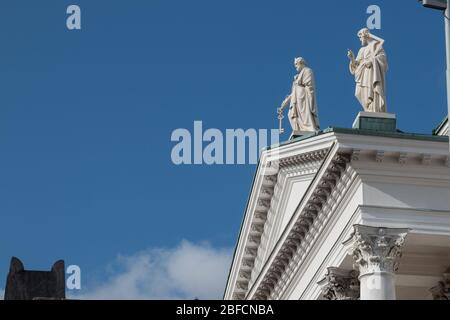 Die Kathedrale von Helsinki, eine beliebte Touristenattraktion im neoklassischen Stil im Zentrum von Helsinki, Finnland Stockfoto