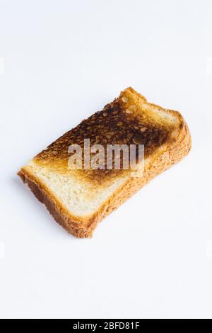 Scheibe von verbranntem toast Stockfoto