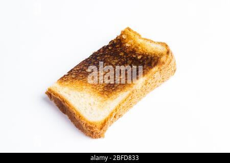 Scheibe von verbranntem toast Stockfoto