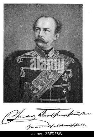 Friedrich Karl Nikolaus von Preußen, 20. März 1828 - 15. Juni 1885, war preußischer Fürst und Feldmarschall General / Friedrich Karl Nikolaus von Preußen, 20. März 1828 - 15. Juni 1885, war ein preußischer Prinz und Generalfeldmarschall, historisch, historisch, digital verbesserte Reproduktion eines Originals aus dem 19. Jahrhundert / Digitale Reproduktion einer Originalvorlage aus dem 19. Jahrhundert Stockfoto