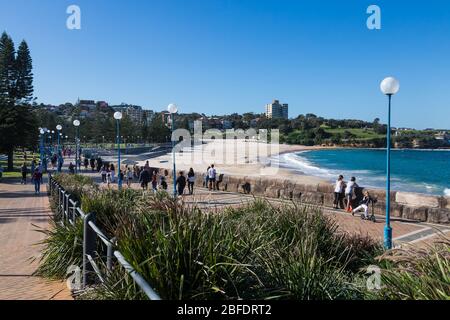 Coogee Beach während der COVID-Lockdowns in Sydney, Australien. Stockfoto