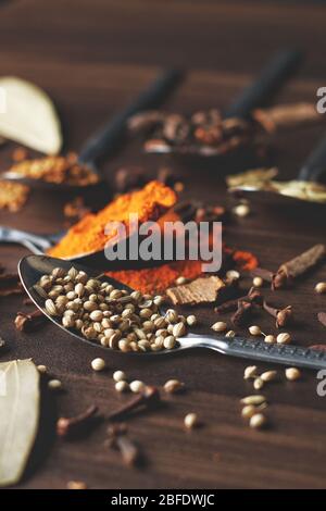 Desi Essen Gewürze Stockfoto