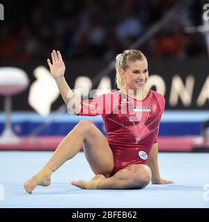 Stuttgart (Deutschland, Italien. 4. Okt 2019. stuttgart (ger), Italien, 04. Okt 2019, Elisabeth Seitz (GER) am Boden während - - Quelle: LM/Filippo Tomasi Quelle: Filippo Tomasi/LPS/ZUMA Wire/Alamy Live News Stockfoto