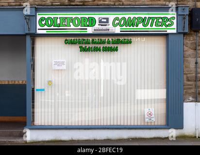 Gewerbe- und Einzelhandelsimmobilien, Coleford, Forest of Dean, Gloucestershire. Stockfoto