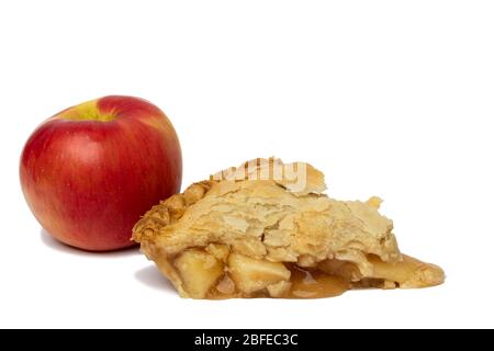 Ein Stück Apfelkuchen mit Honig-Knäckebakes Stockfoto