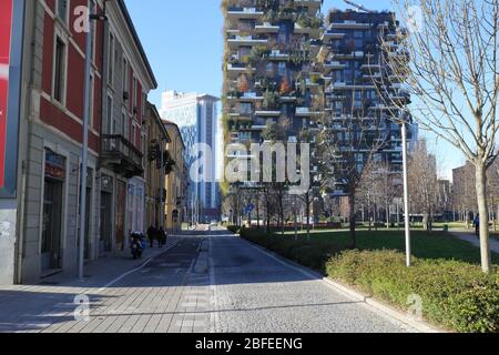 Mailand, Italien, 12/24/2018: Moderne Wolkenkratzer in der Stadt Mailand Stockfoto