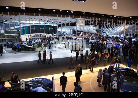 Bild des Innenraums der Cobo Hall, Standort der North American International Auto Show (NAIAS) 2017. Stockfoto