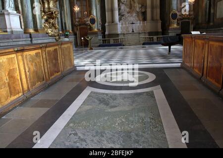 Stockholm, Schweden - 07/08/2019: Innenräume des Königlichen Palastes in Stockholm Stockfoto