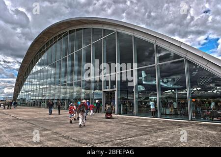 Amerikanischer Hangar in Duxford Stockfoto